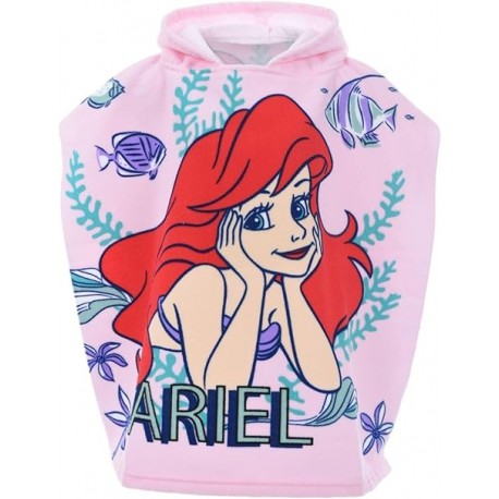 Poncho Mare Sirenetta Disney per Bambina - Accappatoio in 100% Poliestere"