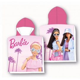 "Poncho Mare Barbie per Bambina - Accappatoio in 100% Poliestere, Dimensioni 50x100cm"