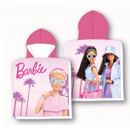 Poncho Mare di Cotone con Cappuccio Barbie - Dimensioni 120x60 cm