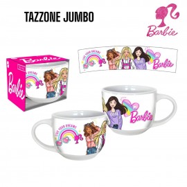 "Tazza Larga Jumbo Barbie - Tazzone da Colazione in Ceramica con Confezione Regalo"
