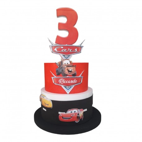 Torta Scenografica in Polistirolo Cars Disney Personalizzata  - Decorazioni per Compleanni e Feste