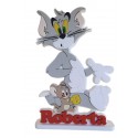 Sagoma in Polistirolo Tom & Jerry  Personalizzata con Nome Compleanno festa e party Disney Marvel cm 70