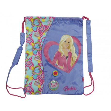 Sacca Barbie - Zaino Scuola, Sport & Tempo Libero - Dimensioni 30x40 cm con Chiusura Regolabile a Spago"