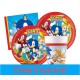 "Coordinato per Feste Compleanno - Kit Festa di Sonic: Piatti, Bicchieri e Tovaglioli di Carta"