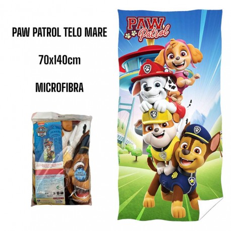 "Telo Mare Incredibile Paw Patrol - Asciugamano in Microcotone 140x70 cm - Accessorio per Mare e Piscina Bambini