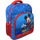 Zaino Asilo Topolino Disney 30cm con Tasca Frontale - Zainetto Delux Mickey Mouse