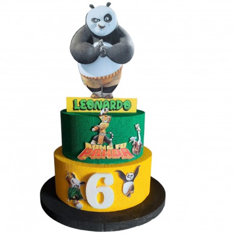 Torta Scenografica Personalizzabile Kung Fu Panda Disney - Decorazione Compleanno Bambini