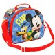 Cestino Tracolla Scuola Porta Merenda Disney Mickey 3D - Topolino Pratico e Divertente per Bambini 