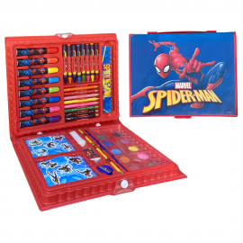 Spiderman  Marvel Set 3 Timbri per Bambini e 36 Pennarelli Giotto Colorati