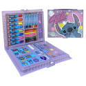 Valigetta 52 Pezzi Colori Stitch Disney - Kit Completo di Cancelleria per Bambini