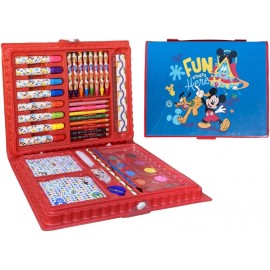 Valigetta 52 Pezzi Colori Mickey-Topolino Disney | Kit Completo di Cancelleria per Bambini | Ideale per Disegno e Creatività