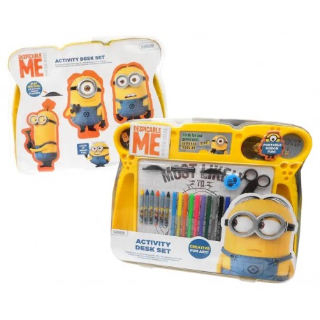 Kit da disegno deluxe Minions set scrivania attività I Minions  Con pennarelli pastelli matite fogli da colorare e tanto altro