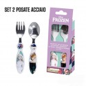 POSATE FROZEN II DISNEY FORCHETTA E CUCCHIAIO IN ACCIAIO INOSSIDABILE ATOSSICO BAMBINA