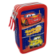 Astuccio Scuola 3D Cars Disney Saetta McQueen Multiscomparto 3 Zip - Portacolori Pennarelli Giotto