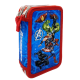 ASTUCCIO SCUOLA 44 PZ. MULTISCOMPARTO AVENGERS MARVEL 3 ZIP/CERNIERE PORTA COLORI GIOTTO CM. 20X13X6