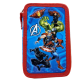 ASTUCCIO SCUOLA 44 PZ. MULTISCOMPARTO AVENGERS MARVEL 3 ZIP/CERNIERE PORTA COLORI GIOTTO CM. 20X13X6