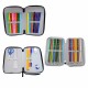 Astuccio Scuola Bianconero Multiscomparto 3 Zip - Portacolori Pennarelli Giotto