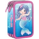 Astuccio Scuola 3D Sirenetta Lovely Mermaid Disney Multiscomparto 3 Zip - Portacolori Pennarelli Giotto per Bambina