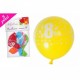 10 Palloncini colorati  con stampa per compleanno Bambini 8 ANNI