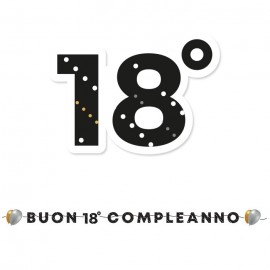 Festone  Compleanno di Cartoncino 18 Anni Prestige - 600x25 cm