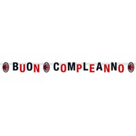 Festone Buon Compleanno XL Ufficiale Milan - 250x15 cm " Prodotto Ufficiale