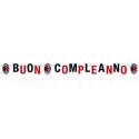 Festone Buon Compleanno XL Ufficiale Milan - 250x15 cm " Prodotto Ufficiale