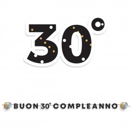 Festone Compleanno di Cartoncino 30 Anni Prestige XL - 600x25 cm