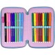 Astuccio Scuola Multiscomparto 44 Pz. Principesse Disney con 3 Zip - Aurora, Belle, Cenerentola