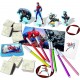 Set Cancelleria Casetta Marvel Spider-Man per Bambini con Pennarelli e Timbri