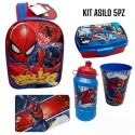 Set Scuola Asilo Spiderman Marvel 5 Pezzi - Zaino, Tovaglietta, Porta Merenda, Bicchiere e Borraccia