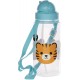 Borraccia per Bambini con Cannuccia 450ml - Animali Dolci: Panda, Orsetto, Tigre - con Tracollina