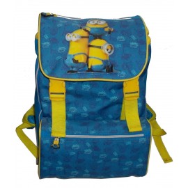 Zaino Scuola Estensibile Minions In Poliestere Zainetto 13 x 38 x 28