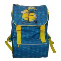 Zaino Scuola Estensibile Minions In Poliestere Zainetto 13 x 38 x 28