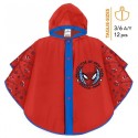 Poncho Mantella Pioggia Spiderman Marvel - Impermeabile e Antivento per Bambini 3-6 Anni | Uomo Ragno Supereroe Antipioggia