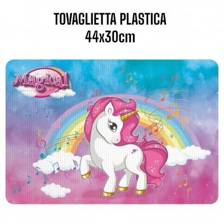 TOVAGLIETTA ALL'AMERICANA DISNEY PRINCIPESSE IN PLASTICA MORBIDA ANTISCIVOLO RIPIEGABILE LAVABILE DA COLAZIONE PRANZO CM.44X30