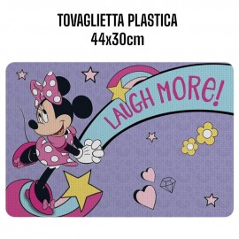 Tovaglietta All'Americana Minnie Disney in Plastica Morbida Antiscivolo - Ripiegabile Lavabile 44x30 cm