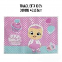 Tovaglietta Cry Babies - Misto Cotone Lavabile da Colazione e Pranzo 45x32 cm