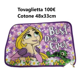 Tovaglietta Rapunzel Disney Misto Cotone Lavabile da Colazione e Pranzo - 45 x 32 cm