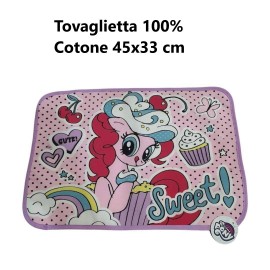Tovaglietta Little Pony Disney in Misto Cotone Lavabile - Colazione e Pranzo 45 x 32 cm
