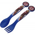 POSATE SPIDERMAN MARVEL SET FORCHETTA E CUCCHIAIO IN PLASTICA BPA FREE