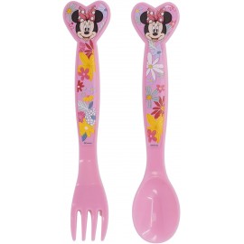 POSATE MICKEY MOUSE DISNEY TOPOLINO SET FORCHETTA E CUCCHIAIO IN PLASTICA BPA FREE