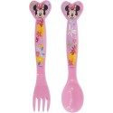 Posate Minnie Disney in Plastica BPA Free - Forchetta e Cucchiaio Set 2 Pz per Scuola e Tempo Libero