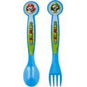 POSATE SUPER MARIO BROS DISNEY  SET FORCHETTA E CUCCHIAIO IN PLASTICA BPA FREE