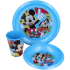 Set Pappa Plastica 3 pz Mickey Mouse Disney - Bicchiere, Ciotola e Piatto