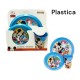 Set Pappa Plastica 3 pz Mickey Mouse Disney - Bicchiere, Ciotola e Piatto