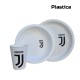  Set Pappa Plastica 3 Pezzi Juventus Calcio Prodotto Ufficiale - Piatto Fondo, Piatto Piatto e Bicchiere