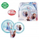 SET PAPPA FROZEN II ELSA ANNA OLAF 2 PIATTI + BICCHIERE BAMBINA