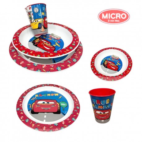 Set Pappa per Microonde 3 Pezzi Cras Disney - Piatto Piano, Piatto Fondo, Bicchiere