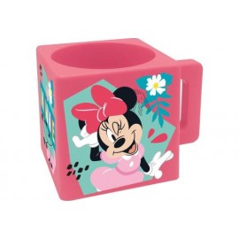 Tazza Quadrata Minnie Disney in Plastica Dura Infrangibile 290 ml - Adatta per Microonde