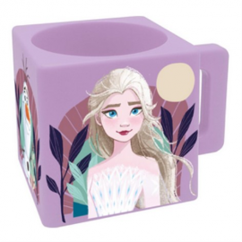 Tazza Quadrata Frozen Disney in Plastica Dura PP 290 ml - Infrangibile e Adatta per Microonde